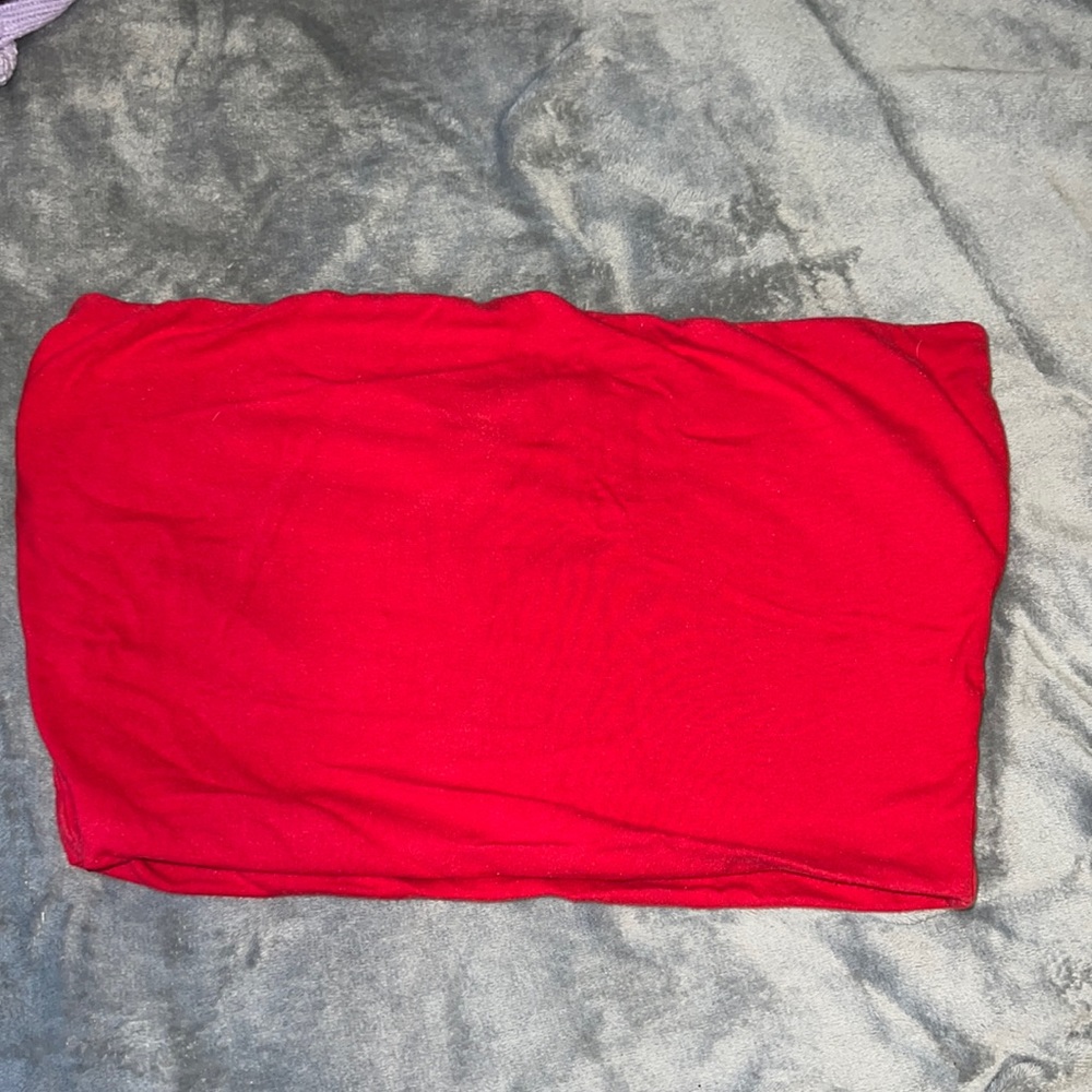Red tube top